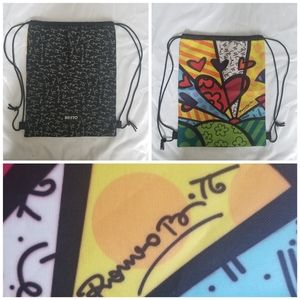 Romero Britto A New Day Drawstring Backpack
